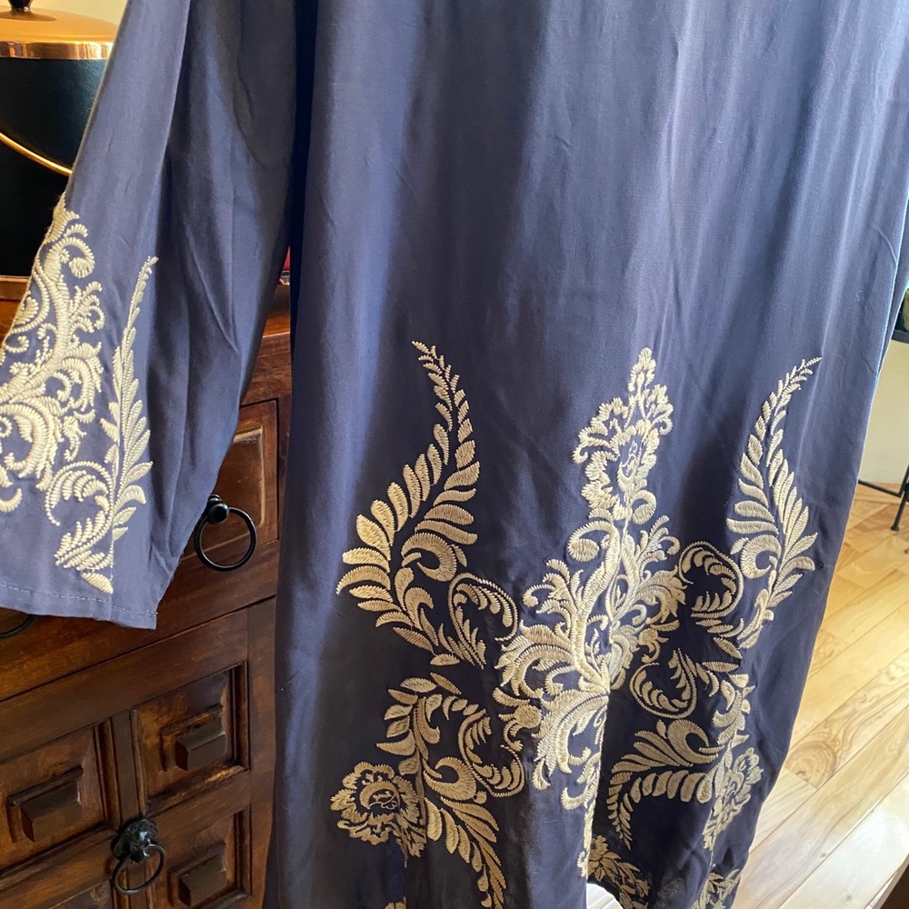 Warm Blue with Embroidery Jacket